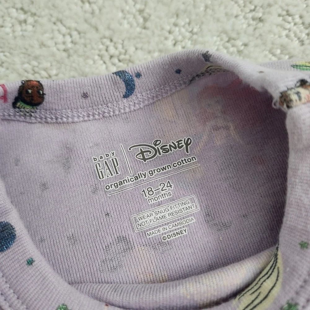 Baby Gap‎ Disney Princess Organic Cotton Pajama Set 18-24 Months